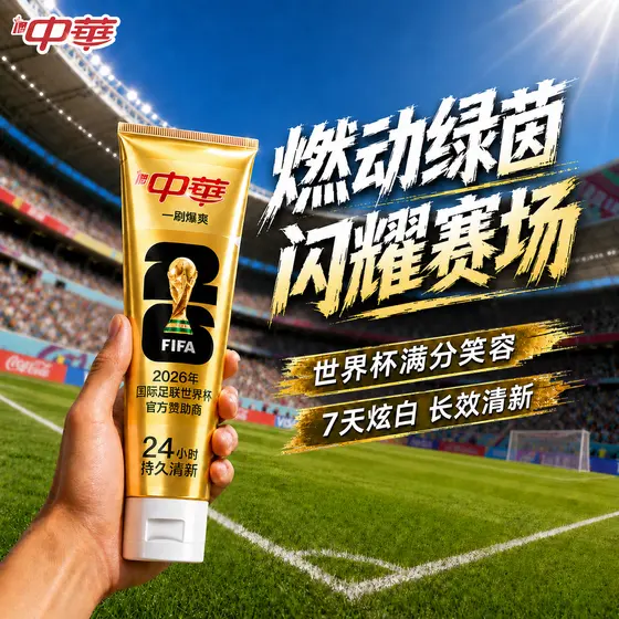 中华牙膏 足球 · 手拿产品